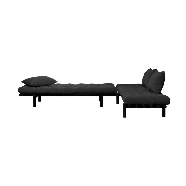 Canapea neagră extensibilă 200 cm Pace - Karup Design-image-4