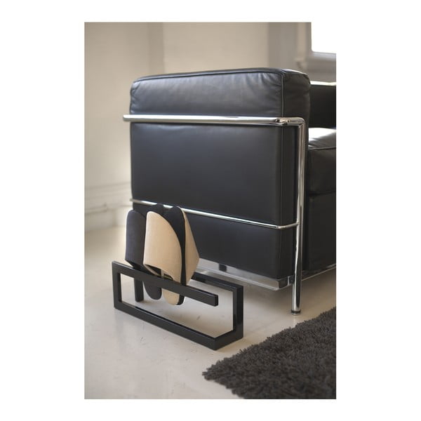 Suport pentru papuci de casă negru din metal Line – YAMAZAKI-image-2