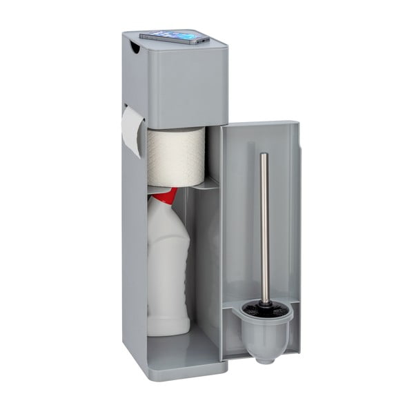 Suport pentru hârtie igienică gri din plastic Imon – Wenko-image-3