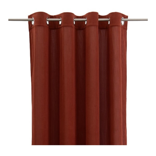 Draperie teracotă din catifea reiată 140x260 cm Merely – Casa Selección