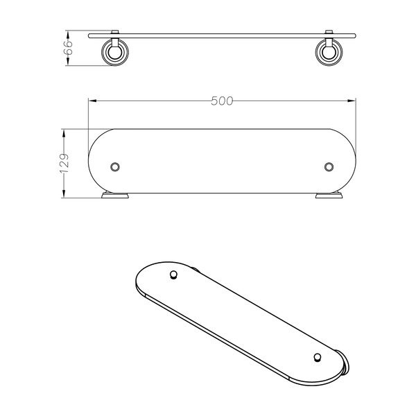 Raft de baie din alamă și sticlă Sapho Diamond-image-1