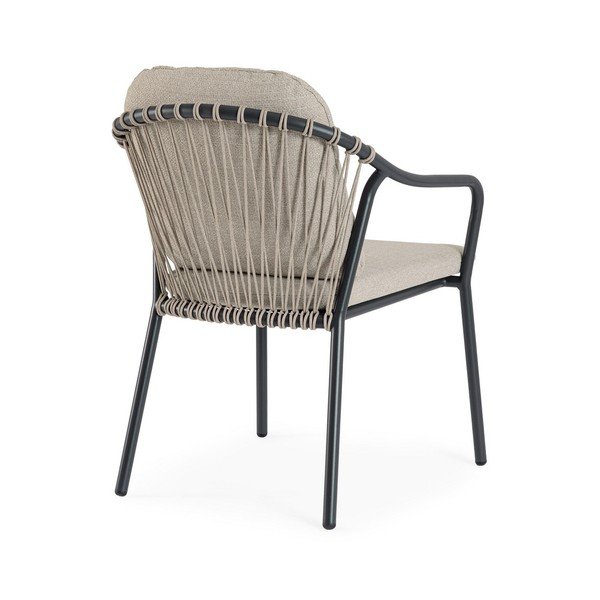 Scaun de grădină maro deschis din metal Edvige – Bizzotto-image-4