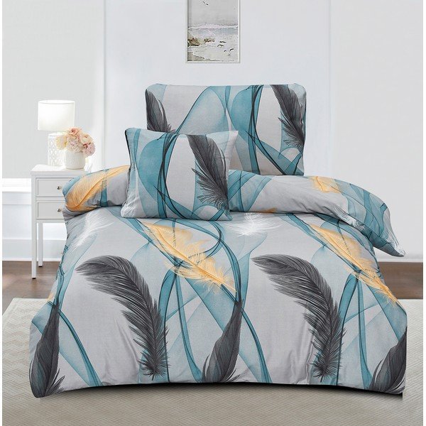 Lenjerie de pat din microsatin pentru pat de o persoană cu 3 piese 140x200 cm Melissa – My House-image-1