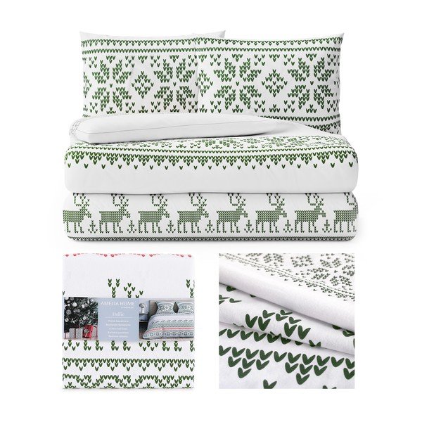 Lenjerie de pat dublă din flanelă AmeliaHome Snuggy Hollie, 200 x 200 cm-image-2