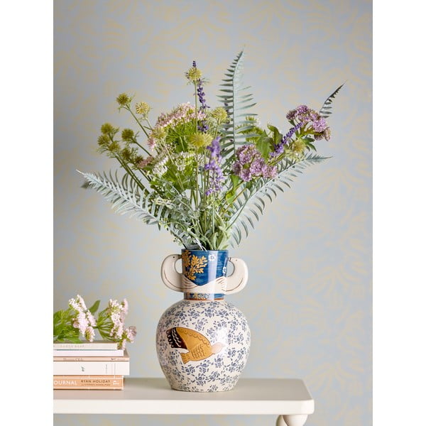 Vază din gresie pictată manual (înălțime 23,5 cm) Hezha – Bloomingville-image-1