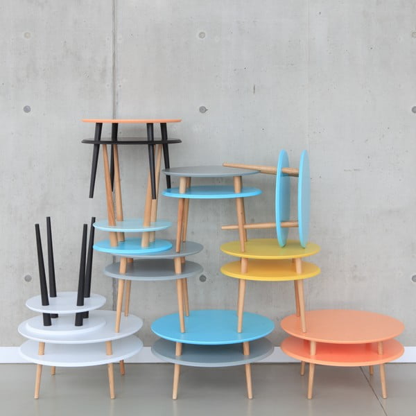 Măsuță auxiliară Ragaba UFO ⌀ 45 cm, alb-image-4