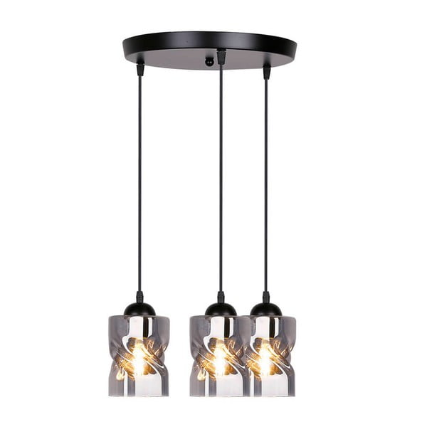 Lustră neagră cu abajur din sticlă Felis – Candellux Lighting-image-4