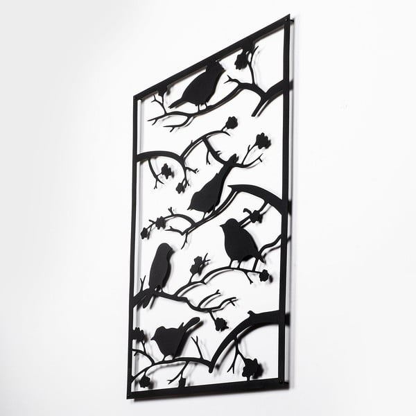 Decorațiune de perete din metal 47x66 cm Branch & Birds – Wallity-image-2