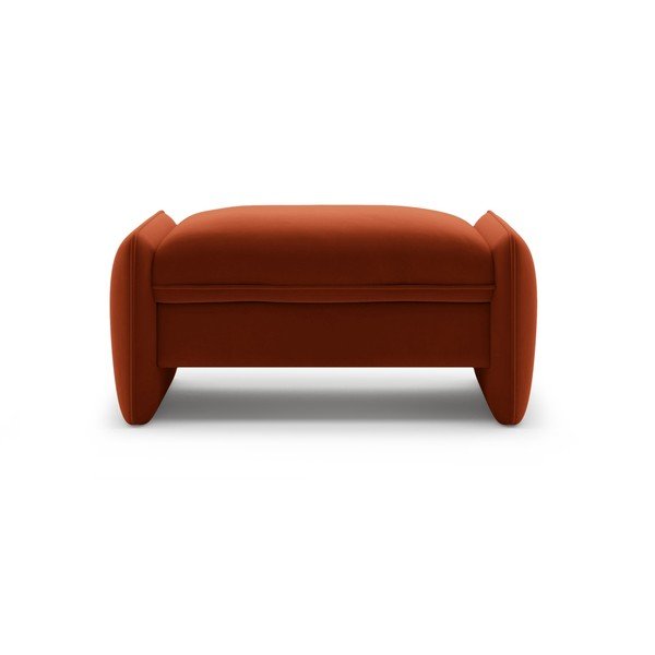 Taburet cărămiziu cu tapițerie din catifea Georgia – Micadoni -image-1
