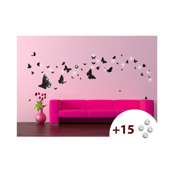 Set autocolante și 15 cristale Swarovski Ambience Butterflies-image-3