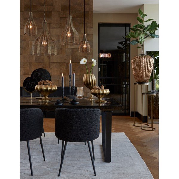 Masă de dining neagră 100x220 cm Mayen – Light & Living-image-4
