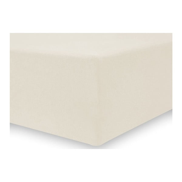 Cearșaf de pat cu elastic DecoKing Nephrite, 220-240 cm, crem-image-1