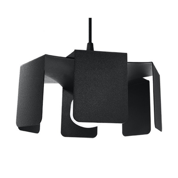 Lustră neagră cu abajur din metal ø 24 cm Rossario – Sollux-image-2