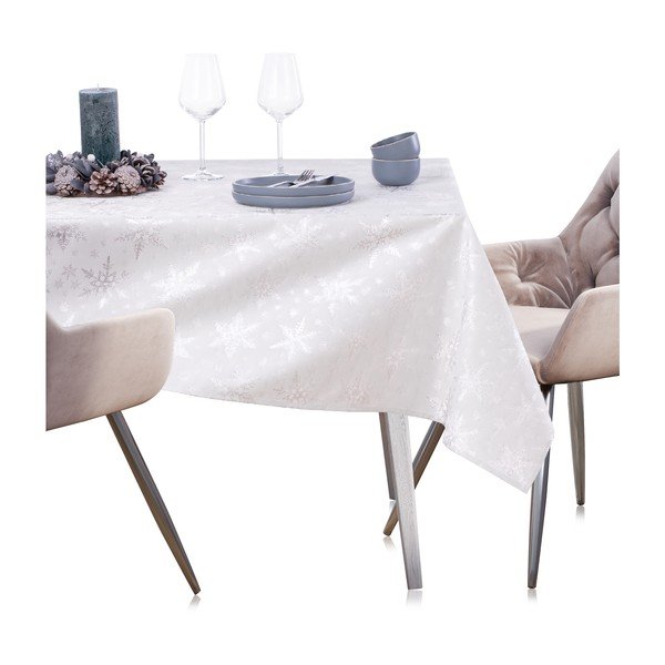 Față de masă 140x240 cm  cu model de Crăciun White Christmas – Restilo-image-3