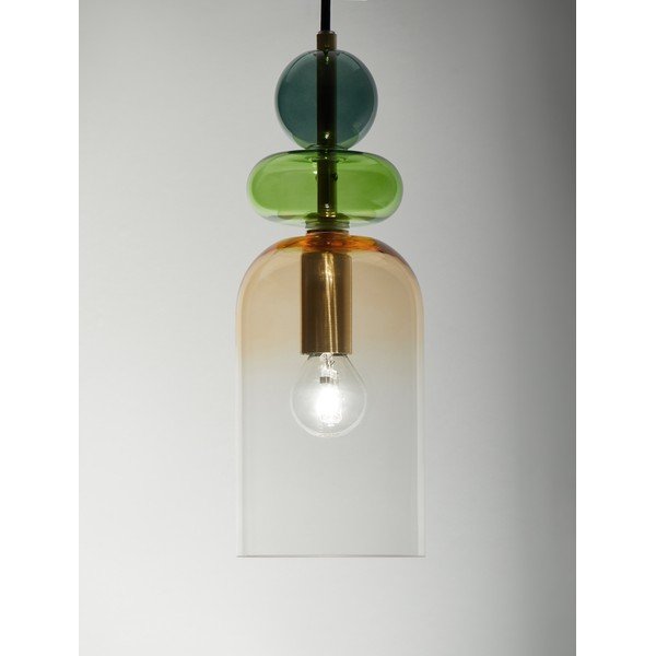 Lustră aurie din sticlă ø 11 cm Murano – Nova Luce-image-2