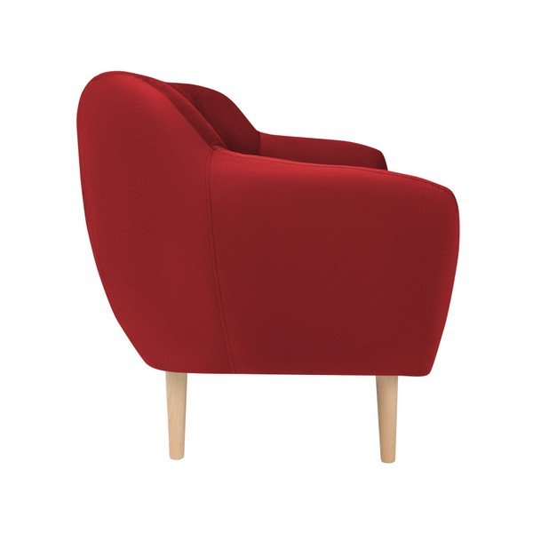 Canapea cu tapițerie din catifea Mazzini Sofas Sardaigne, 158 cm, roșu-image-3