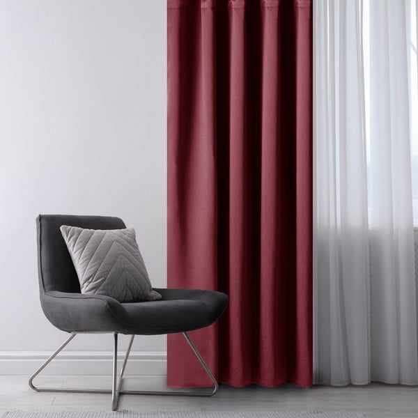 Draperie burgundy dimout (semi-opacă) 140x245 cm Kierra – Restilo-image-1