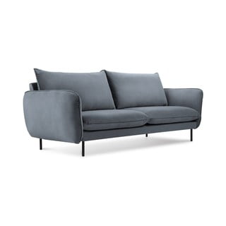 Canapea țesătură catifea Cosmopolitan Design Vienna, 160 cm, gri