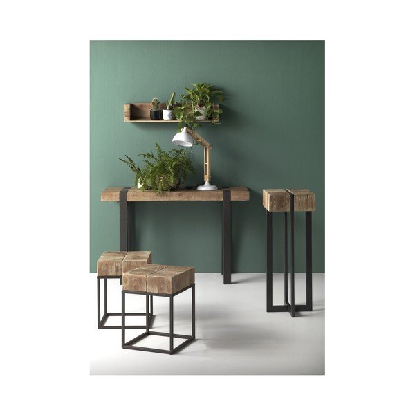 Taburet cu picioare metalice Geese Robust, 33 x 33 cm-image-1