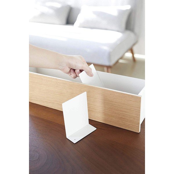 Organizator alb/în culoare naturală pentru papetărie din metal Rin – YAMAZAKI-image-4