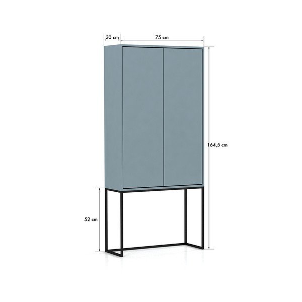 Dulap albastru deschis 75x164,5 cm Lennon – Really Nice Things-image-4
