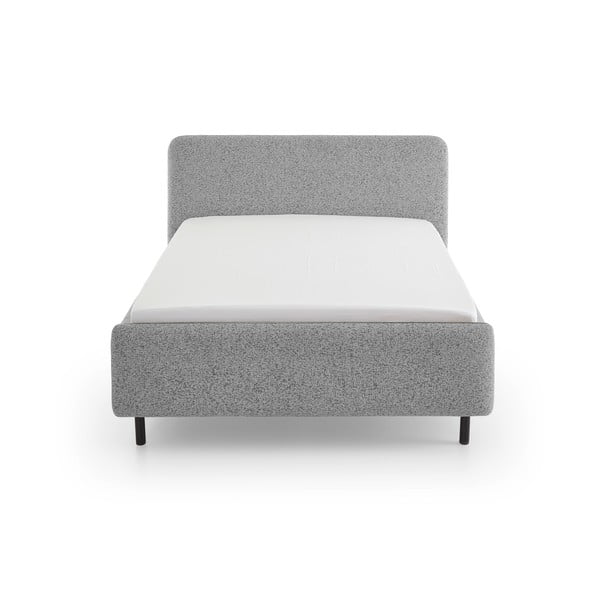 Pat matrimonial gri deschis tapițat fără somieră 160x200 cm Primo – Meise Möbel-image-3