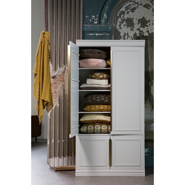 Șifonier gri deschis din lemn de pin 110x215x44 cm Organize – WOOOD-image-3