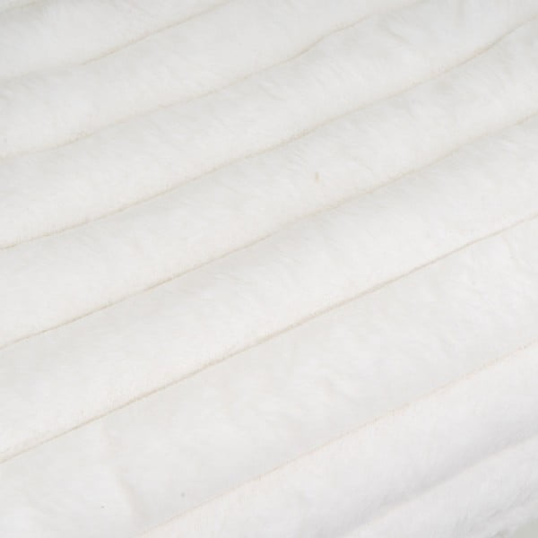 Pătură albă din micropluș-cocolino 130x160 cm Fur Velvet – Casa Selección-image-2