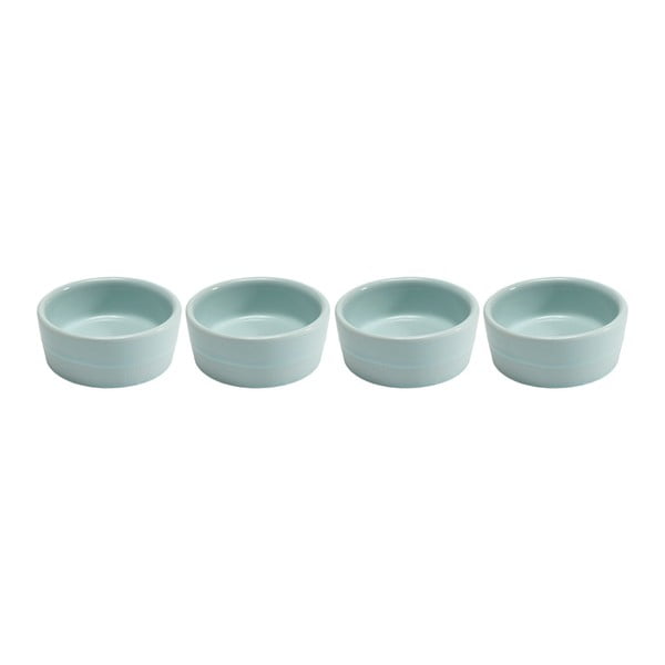 Set 4 boluri din ceramică Ladelle Dipped, Ø 6 cm, albastru deschis