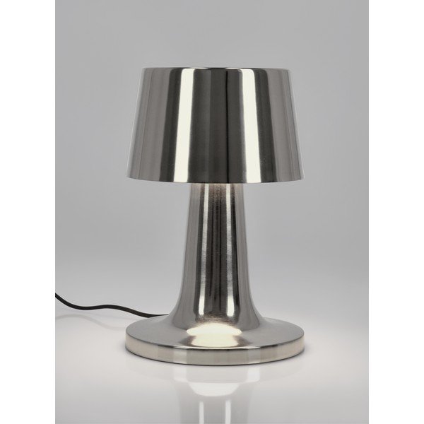 Veioză argintie LED din metal cu abajur din metal (înălțime 51 cm) Turner – Bizzotto-image-1