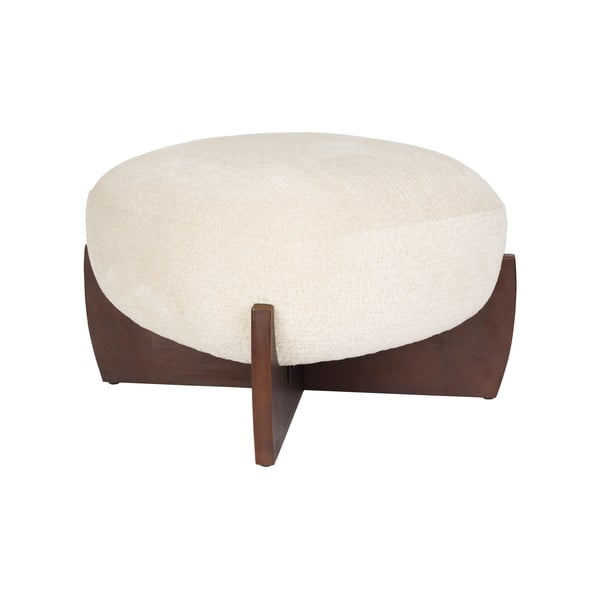 Taburet bej cu tapițerie din țesătură bouclé Emilius – Dutchbone-image-2