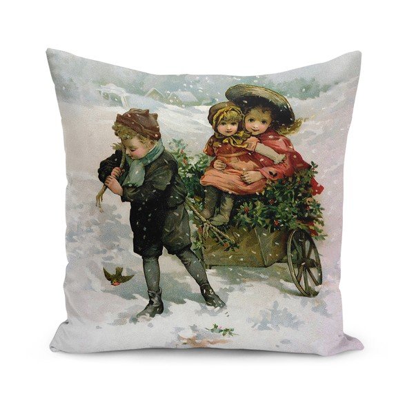 Față de pernă 43x43 cm  cu model de Crăciun – Mila Home