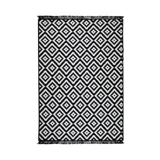Covor reversibil Cihan Bilisim Tekstil Helen, 80 x 150 cm, negru-alb