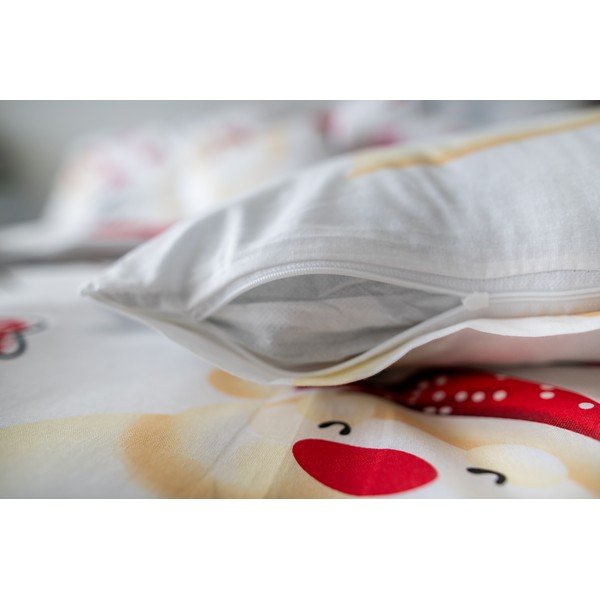 Lenjerie de pat cu model de Crăciun Cotton House Snowman, 140 x 200 cm-image-3