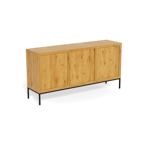 Comodă în culoare naturală cu aspect de lemn de stejar 158x80x40 cm Palmdale – Actona
