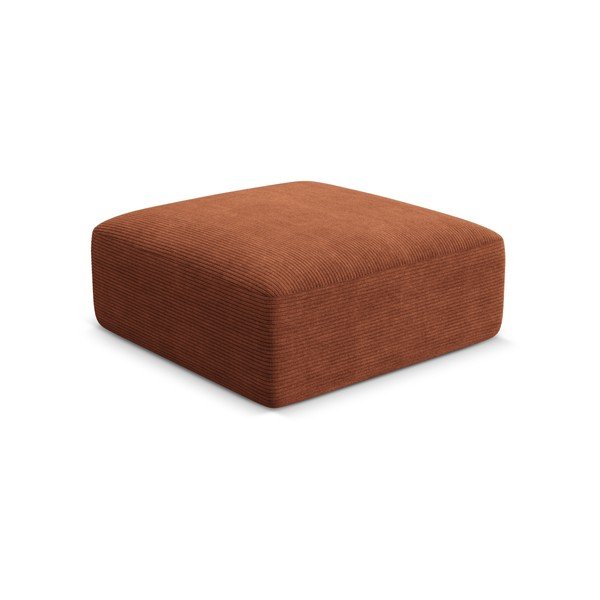 Taburet teracotă cu tapițerie din catifea reiată Campi – Cosmopolitan Design