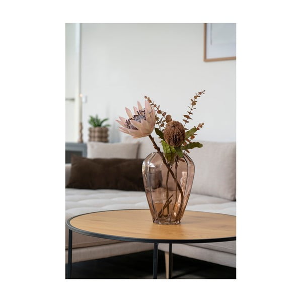 Vază maro din sticlă (înălțime 29 cm) – House Nordic-image-1