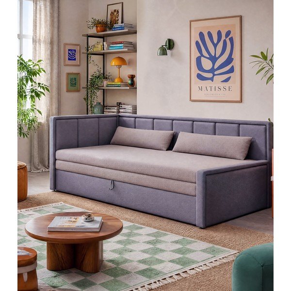 Canapea roz extensibilă/cu spațiu de depozitare cu tapițerie din chenille 214 cm Fulgeo – ELTAP-image-4