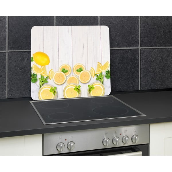 Protecție pentru peretele de la aragaz din sticlă temperată 50x56 cm Lemons – Wenko-image-3
