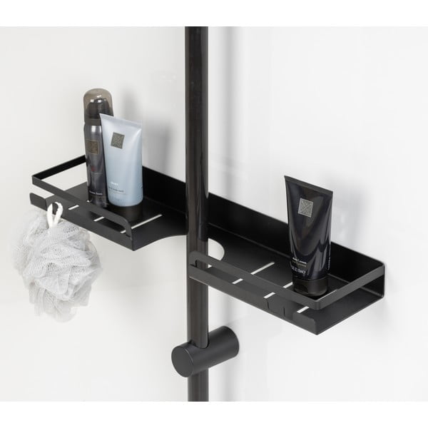 Raft pentru baie negru autoadeziv din oțel inoxidabil Altarella – Wenko-image-1
