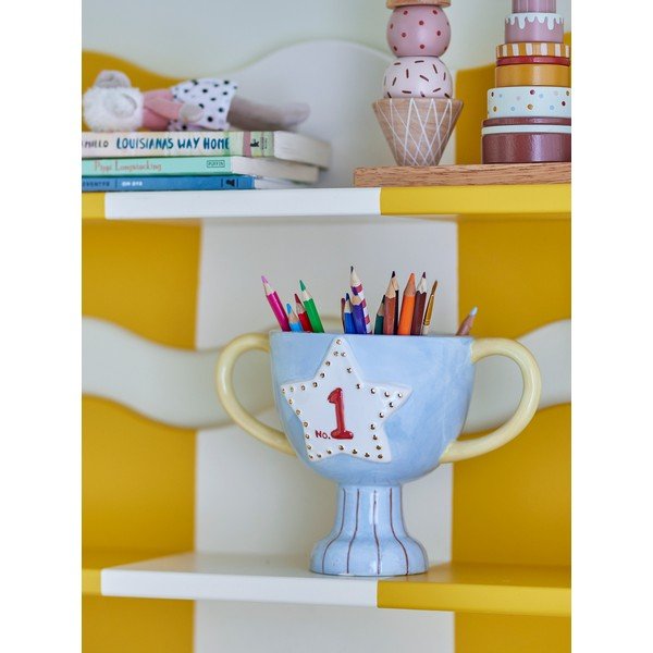 Ghiveci decorativ din ceramică pictată manual Trophy – Bloomingville Mini-image-1