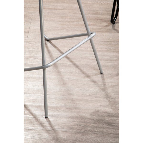 Scaun de bar argintiu/în culoare naturală din lemn de ulm (înălțime șezut 78 cm) District – Premier Housewares-image-4