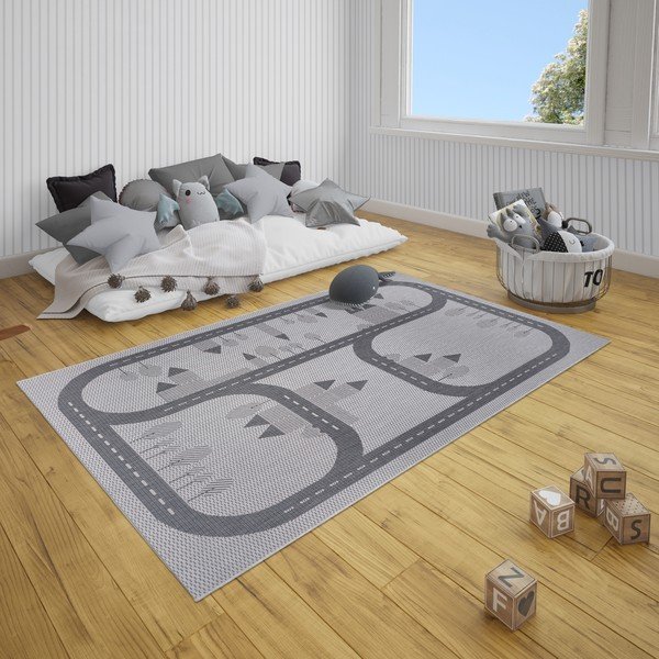 Covor pentru copii Ragami Roads, 120x170 cm, crem-image-3