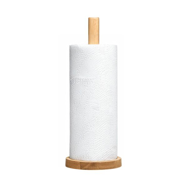 Suport orizontal pentru prosoape de bucătărie din hârtie în culoare naturală din lemn ø 12 cm Soka – Premier Housewares