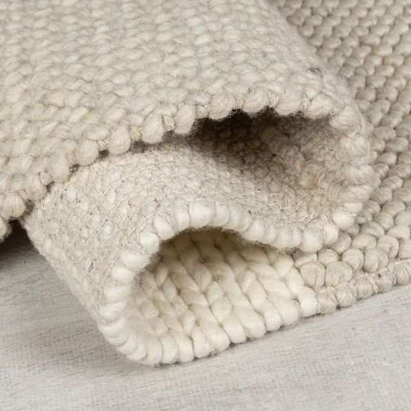 Covor tip traversă bej țesut manual din amestesc de lână 60x230 cm Minerals Patchwork – Flair Rugs-image-2