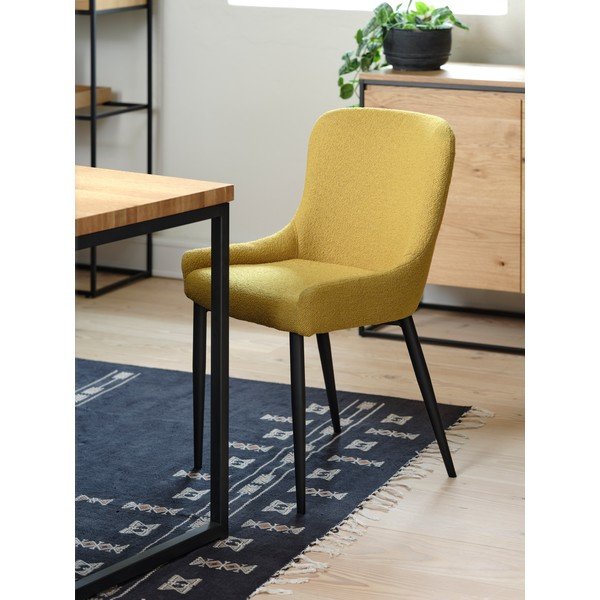 Masă de dining în culoare naturală cu blat cu aspect de lemn de stejar 90x180 cm Rivoli – Unique Furniture-image-1
