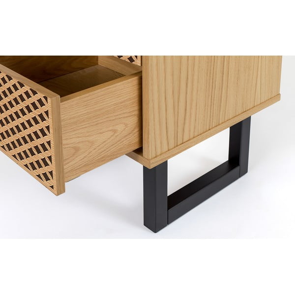 Noptieră în decor de stejar Woodman Camden Diamond Print-image-3