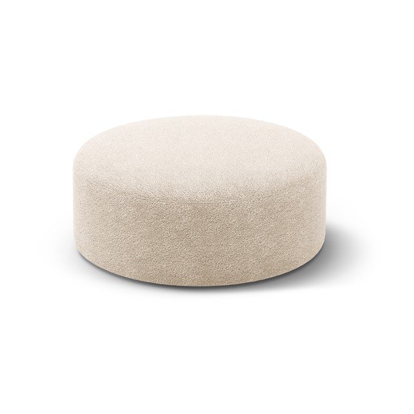 Taburet bej cu tapițerie din țesătură bouclé Dia – Micadoni 