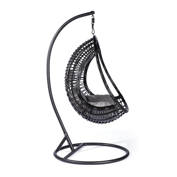 Fotoliu suspendat din ratan artificial gri închis Tahiti - Bonami Selection-image-2