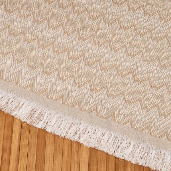 Cuvertură bej pentru pat dublu 230x290 cm Up & Down – Casa Selección-image-1